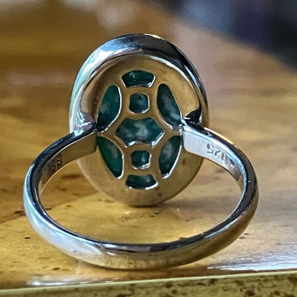 Russian Amazonite Sterling Silver Ring Size 5.75 - Picture 5 of 10